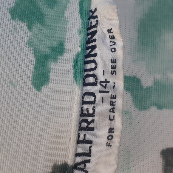Vtg 70’s Alfred Dunner Long Sleeve Tie Dye sz 14 multi Green sponge  Imprint - Picture 6 of 7